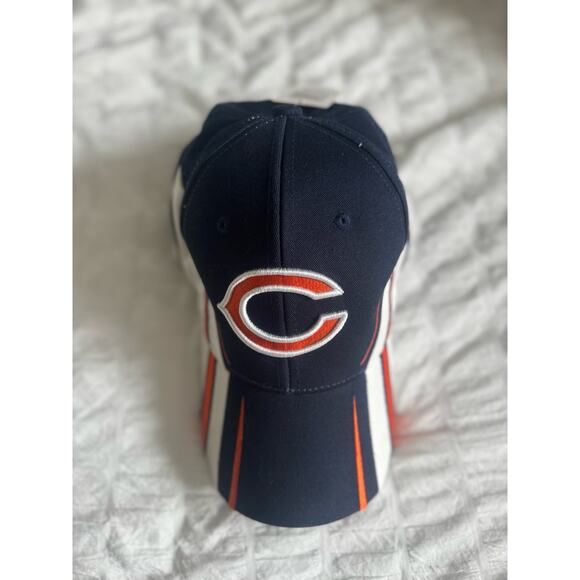 NWT Vintage Chicago Bears Hat Cap One Size Reebok Black Y2K Flex Adjustable - Picture 1 of 3